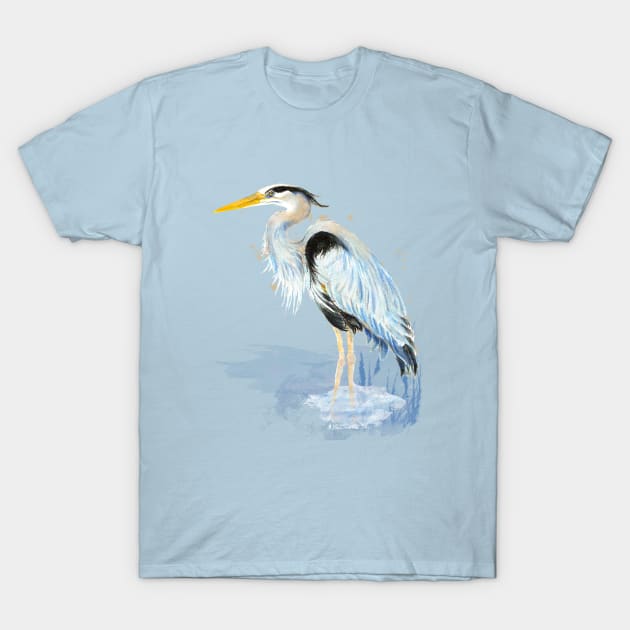 Great Blue Heron Bird T-Shirt by Country Mouse Studio